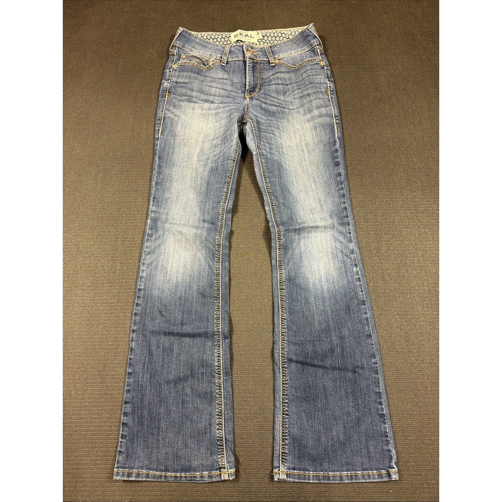 Ariat REAL Rosa Boot Cut Jeans Womens 29R Blue Denim Mid Rise Western